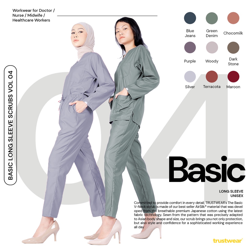 Doctors Scrub/Set OKA OK Nurse/Doctor Long Sleeve IV