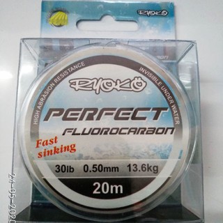 สาย ฟูลโรลคาร์บอน Perfect fluorocarbon โดย Ryoko ยาว 20 เมตร /30/40/50 ปอนด์