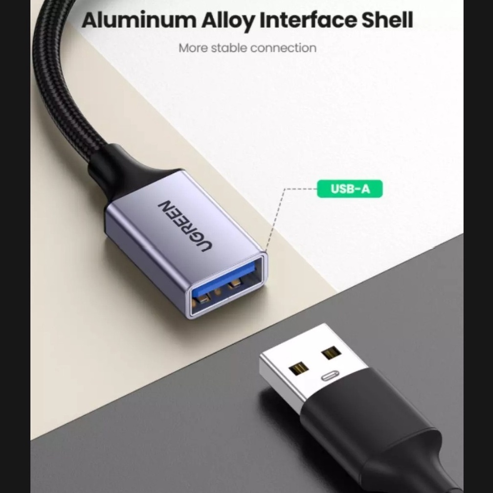 UGREEN รุ่น70889 อะแดปเตอร์เคเบิ้ลสายถัก Type C to USB 3.0 OTG โอนถ่ายข้อมูล 5Gbps รองรับมือถือ และแท็บเล็ต!!
