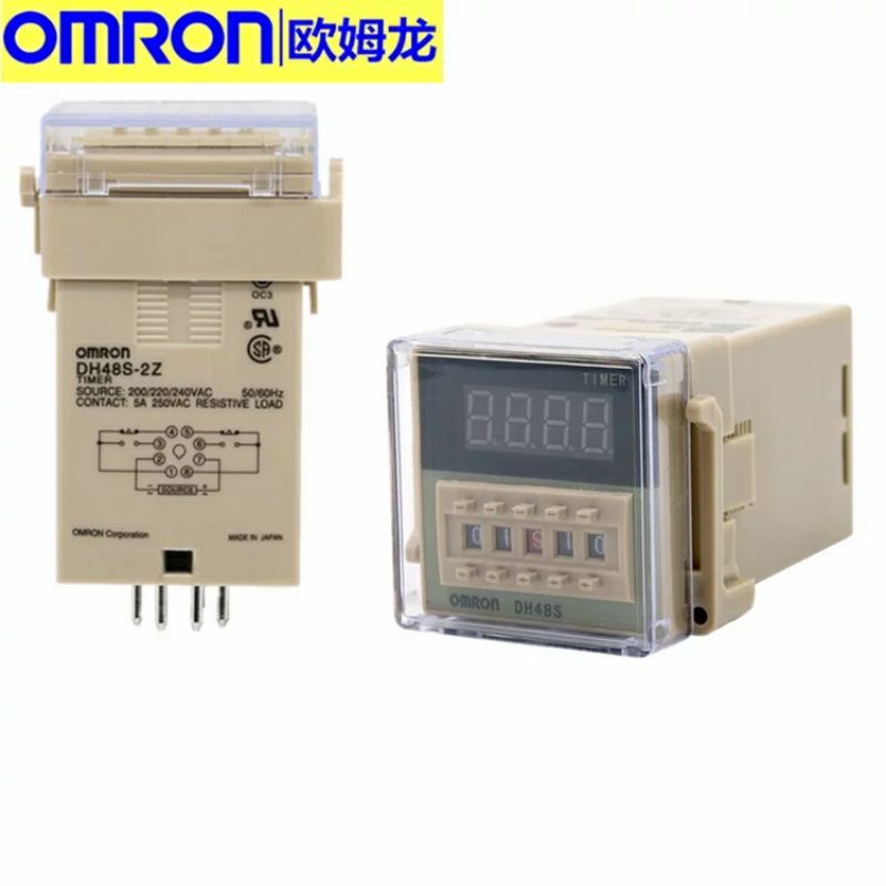 Timer DH48S-2Z +ซ็อกเก็ต Digital Timer Delay Relay เครื่องจับเวลาจอแสดงผล lcd 24 vdc 220vacdelay 0.0