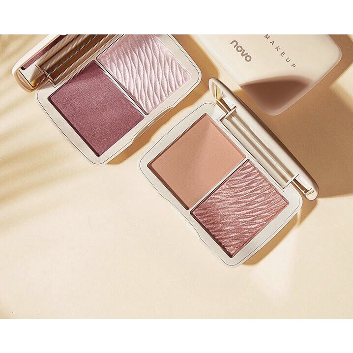 พร้อมส่ง++ NOVO BEAUTY MAKEUP บลัชออน ไฮไลท์ บลอนเซอร์ 2 สี  #5337