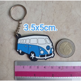 พวงกุญแจ 3.5x5cm.รถตู้ สีฟ้า keyring keychain