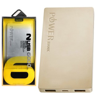 REMAX แบตสำรอง Power Bank 6000 mAh RPP-30 (Gold) ของแท้ สินค้าพร้อมส่ง