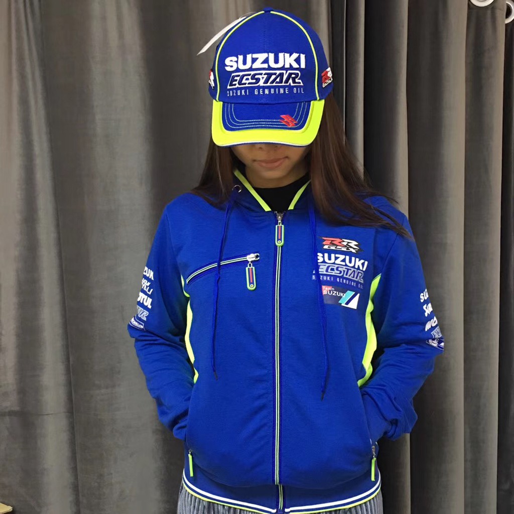 Suzuki moto bike moto gp moto racing jacket cross hoodie แจ็คเก็ตซิป