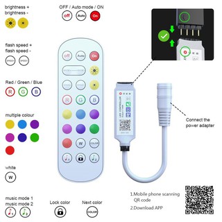 20m led strip light rgb 5050 smd non waterproof 5m 10m dc 12v bluetooth controller