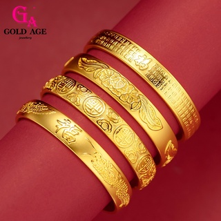 Ga Jewellery สร้อยข้อมือสเตนเลส 24k รูปมังกร และนกฟินิกซ์ แฟชั่นเกาหลี เรโทร สําหรับผู้หญิง