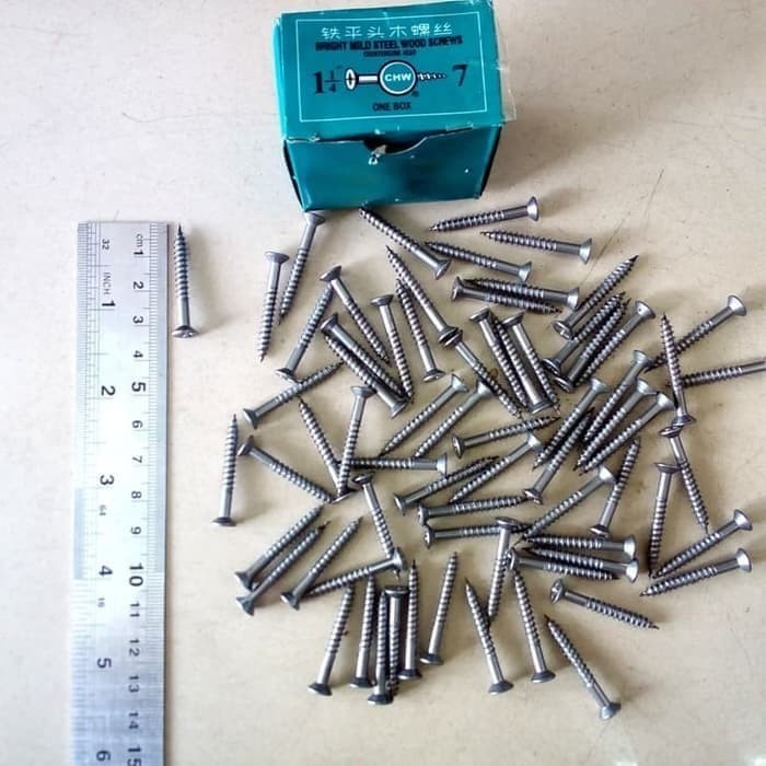 CHY Gem - WOOD SCREW TAPPING SCREW 1 กล่องต่อราคา 1/4"⠀⠀