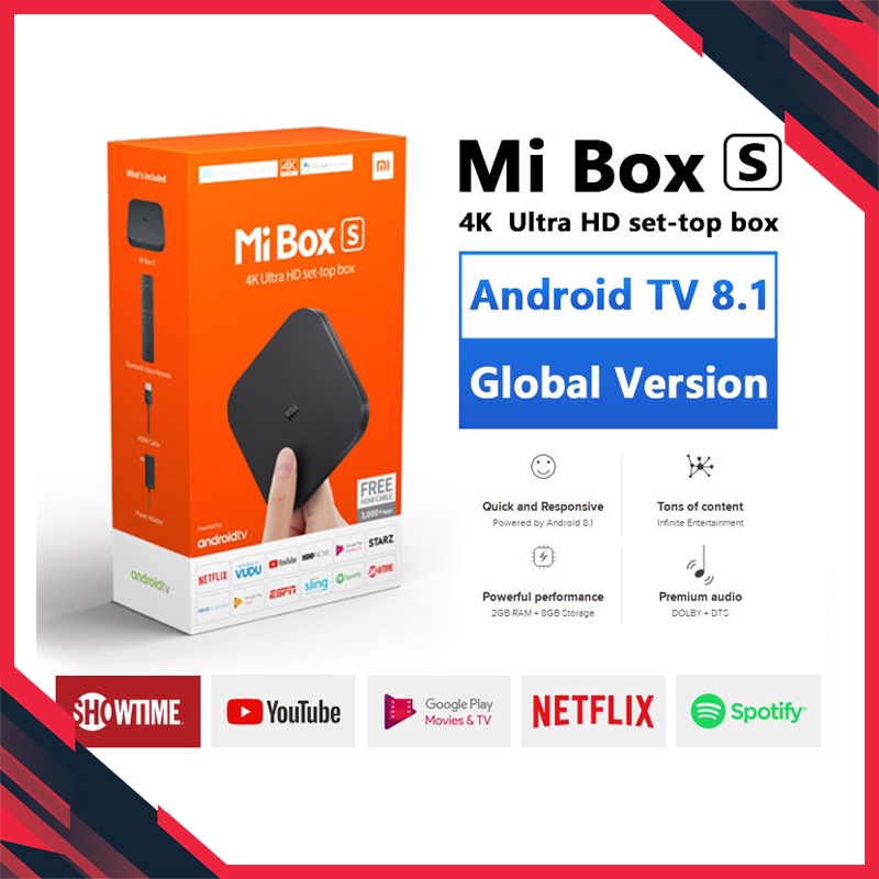 [ถูกสุดๆ !!] Xiaomi New MI BOX S 4K TV Ultra HD (MI BOX 4) Global Version(รองรับภาษาไทย และ อังกฤษ)