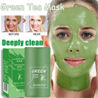 Green Tea mask มาร์คหน้า มาร์คชาเขียว (40 กรัม) มาร์คโคลนชาเขียว มาร์คหน้าลดสิว มาร์คหน้าขาวใส มาส์กโคลน