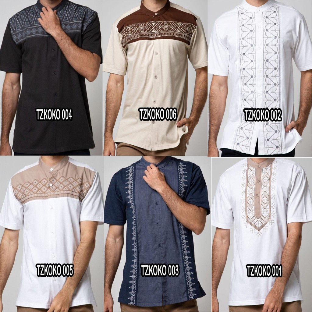 เสื้อเชิ้ตแขนสั้น ปักลาย Koko สําหรับผู้ชาย TZONE
