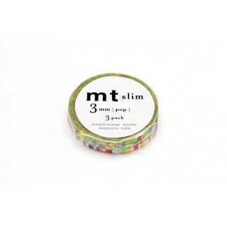 mt slim 3mm POP (MTSLIMS06) / เทปตกแต่งวาชิ รุ่น slim 3 มิลลิเมตร ลาย POP แบรนด์ mt masking tape ประเทศญี่ปุ่น