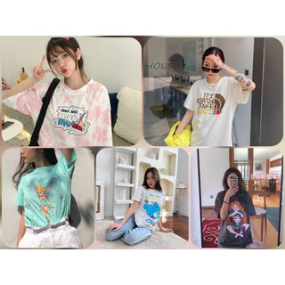 เสื้อยืด คอกลม แขนสั้น สกรันลายการ์ตูน น่ารัก อก 36-40 ยาว 25 เลือกลายตามสตอค