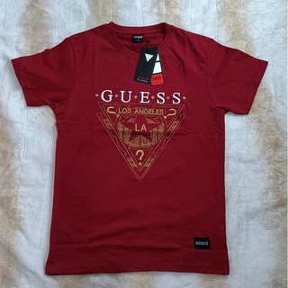 เสื้อยืดผ้าฝ้าย พิมพ์ลาย GUESS UNISEX สวมใส่สบาย