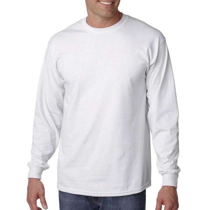 เสื้อแขนยาวสีขาว GILDAN Ultra Cotton