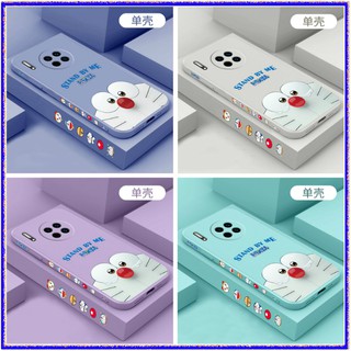 Doraemon cartoon  🔥 เคส OPPO reno6 reno6pro reno5proplus reno5 reno4 reno4se reno3pro reno3 renoZ reno เคสโทรศัพท์ขอบตรงลายดอกไม้ย้อนยุค