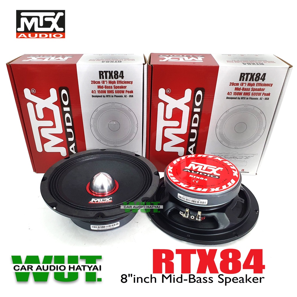 MTX Mid-Bass Speaker ลำโพงเสียงกลาง มิดเบส 8นิ้ว 600วัตต์ MTX รุ่น RTX84 (สินค้าของแท้ประกันบริษัท) 1คู่