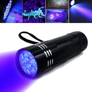 【 Stock 】 ไฟฉาย UV 9 LED ขนาดเล็ก