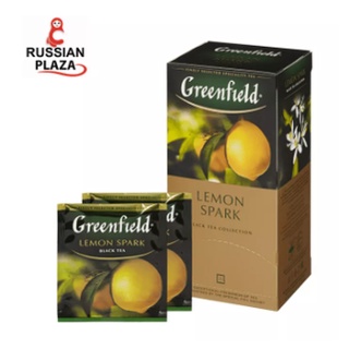 ชาดำชนิดใบ Greenfield Lemon Spark ขนาดบรรจุ 25 ซอง / Чай черный Greenfield Lemon Spark 25 пакетиков