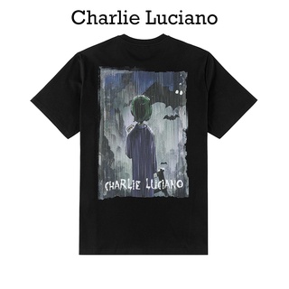 เสื้อยืดแขนสั้น พิมพ์ลายตัวตลก Charlie Luciano แฟชั่นฤดูร้อน สําหรับคู่รัก