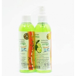 Genive Hair Tonic Citrus เจนีวี่ วิตามิน แฮร์ โทนิค (สารสกัดมะกรูด) สูตรเร่งผมยาว บำรุงรากผม ลดการหลุดร่วง ขจัดรังแค แก้คันศรีษะ ผมแตกปลาย 1ฟรี1 (แถมขวดเติม ขนาดเท่ากัน)