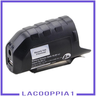 ( Lacoopia1 ) Usb พอร์ตชาร์จแบตเตอรี่อะแดปเตอร์สําหรับ Bosch Bhb 120 10 . 8 V 12v Li - Ion Battery