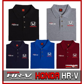 ⭐️⭐️⭐️⭐️⭐️เสื้อโปโล แขนสั้น สําหรับ HONDA HRV | Civic | Accord | เมือง | Crv | Hrv |ปลอกคอ | เสื้อโปโล พิมพ์ลายโลโก้รังผึ้ง พรีเมี่ยม สําหรับผู้ชาย และผู้หญิง