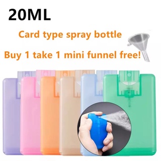 20ml Perfume Bottle Card Shape Mini Sprayer Bottle with Free Funnel