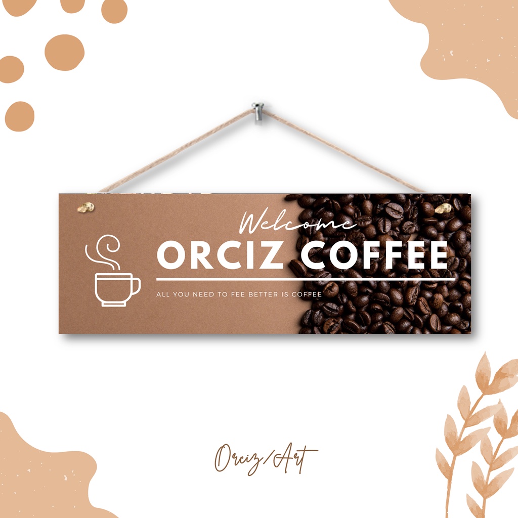 Orciz ตกแต่งบ้านตกแต่งผนัง Entrance บ้านห้องนอนร้านอาหาร Cafe Cafe Coffee Boutique จัมโบ้ 15x45 ซม.