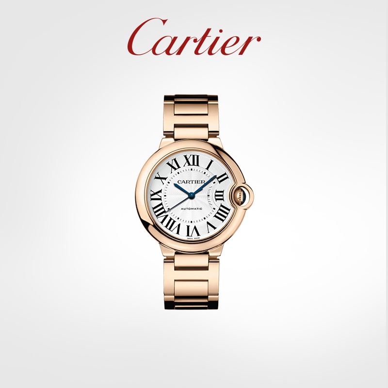 [Luxury Customization]Cartier Blue Balloon Series Mechanical Watch Rose Gold Watch uuDl
