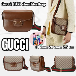 กุชชี่  GUCCI  Gucci Horsebit 1955 กระเป๋าสะพาย/กระเป๋าผู้หญิง/กระเป๋าสะพายข้าง/กระเป๋าสะพายไหล่/กระเป๋าสะพายข้าง