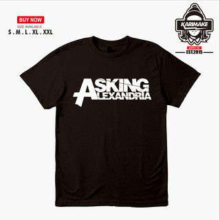 เสื้อยืดผ้าฝ้ายพิมพ์ลายแฟชั่น เสื้อยืด พิมพ์ลาย Asking Alexandria Band สําหรับผู้ชาย