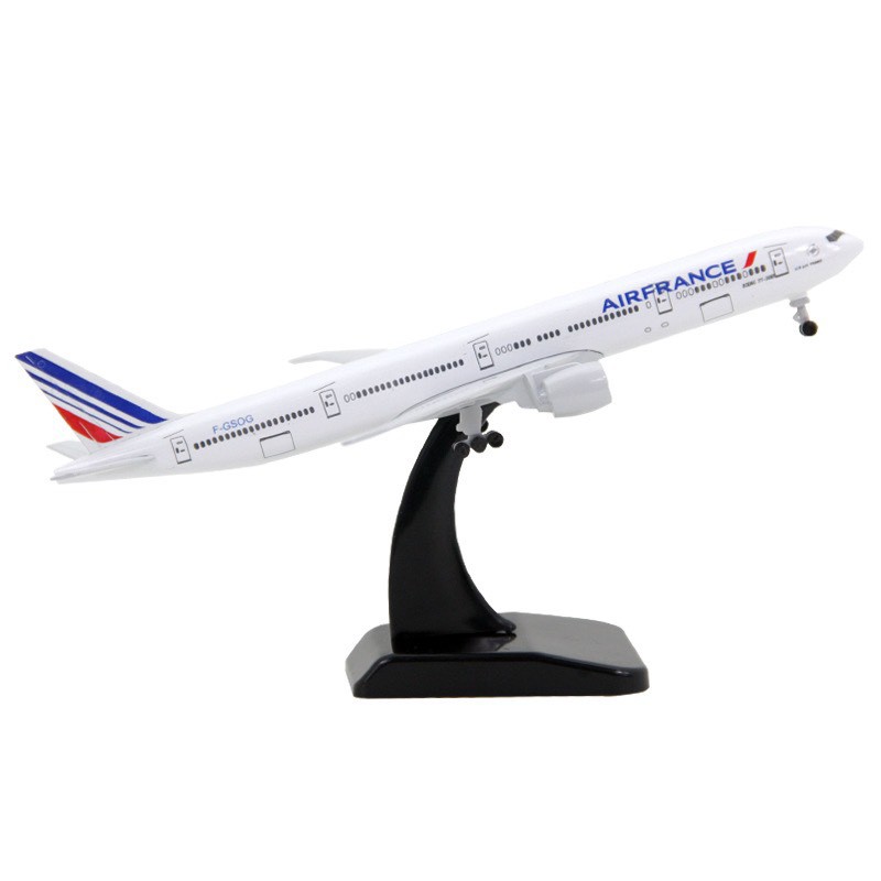 [20CM] โมเดลเครื่องบิน Air France มีล้อ และขาตั้งโชว์ สวย - ของขวัญ ของสะสม ของตั้งโชว์ เสริมฮวงจุ้ย