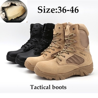 New Delta Military Tactical Boots Leather Desert Outdoor Combat Army Boots Hiking Shoes Travel Botas Male Trekking