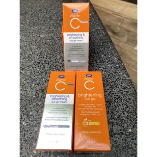 🌈พร้อมส่ง🌈BOOTS Vitamin C Brightening Eye Gel หลิตภัณฑ์บำรุงผิวรอบดวงตา บู๊ทส์วิตามินซีอายเจล 15ml.