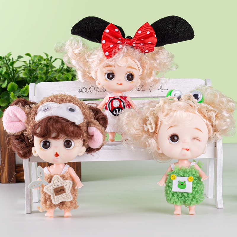ของเล่นตุ๊กตาจําลอง และเสื้อผ้าน่ารัก ขนาด 10 ซม.