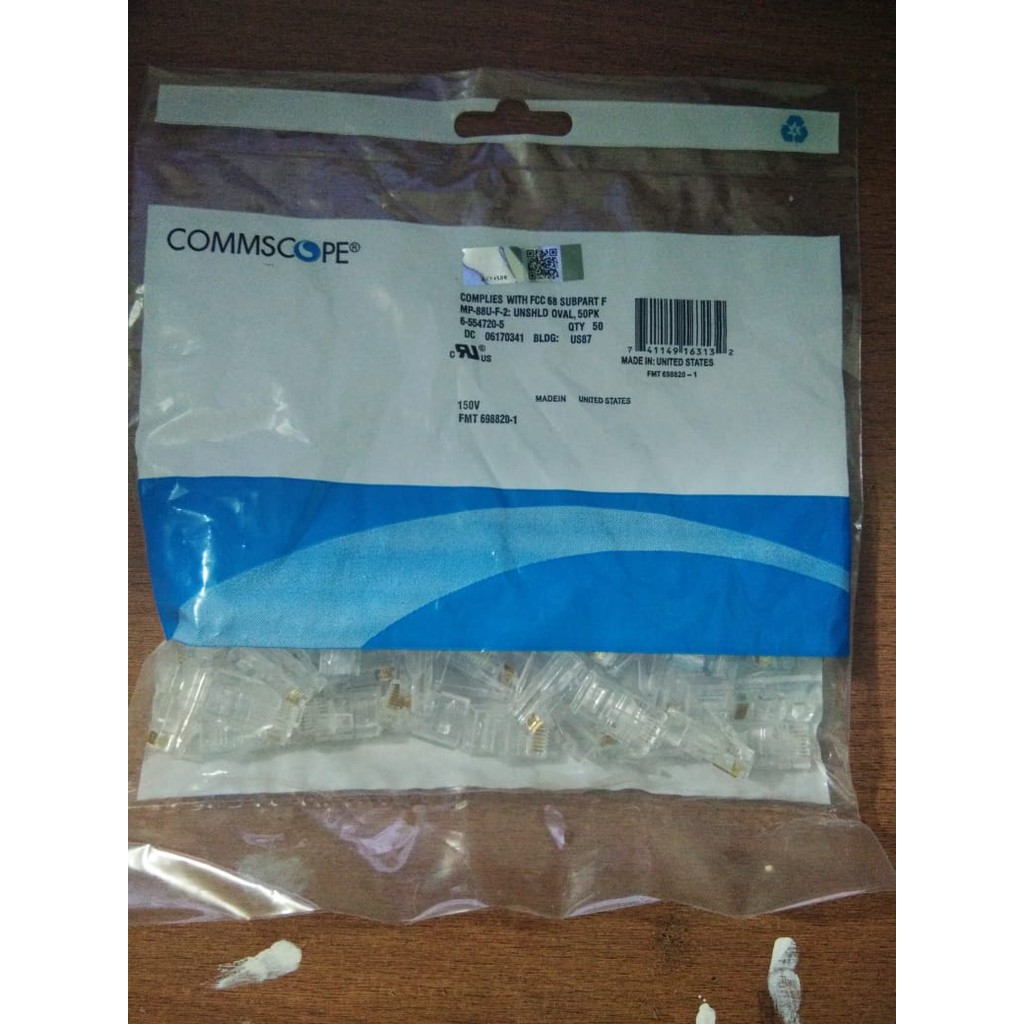 ขั้วต่อ AMP RJ 45 ดั้งเดิม Made In USA - ขั้วต่อ Kabe Lan