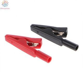 WHOOPS~Brand New Alligator Clips Insulated Female Adapter Meter Test Red/Black 10A#whoopstore