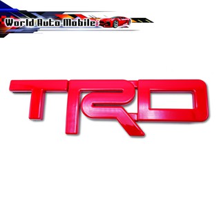 โลโก้ "TRD" size L สูง 7.5เซน สีแดง ไฮลัค รีโว้ ร็อคโค  สี แดง Hilux Revo, Rocco Toyota 2 , 4 ประตู ปี2014-2018