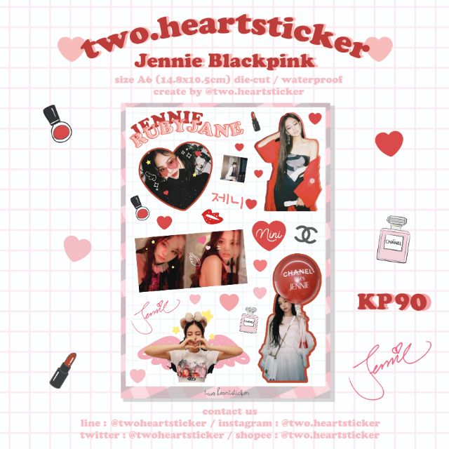 JENNIE BLACKPINK 💓🖤 (SIZE A6 DICUT)