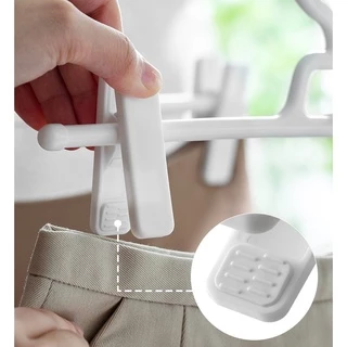 Omocha | (1 set 5 ชิ้น) Trouser clip hanger ไม้แขวนเสื้อ กางเกง ไม้หนีบกางเกง