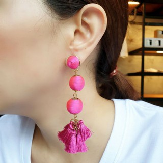 ต่างหูช้อกกิ้งพิ้งสไตล์คิ้วท์ๆ  *พร้อมส่งจากไทย*
