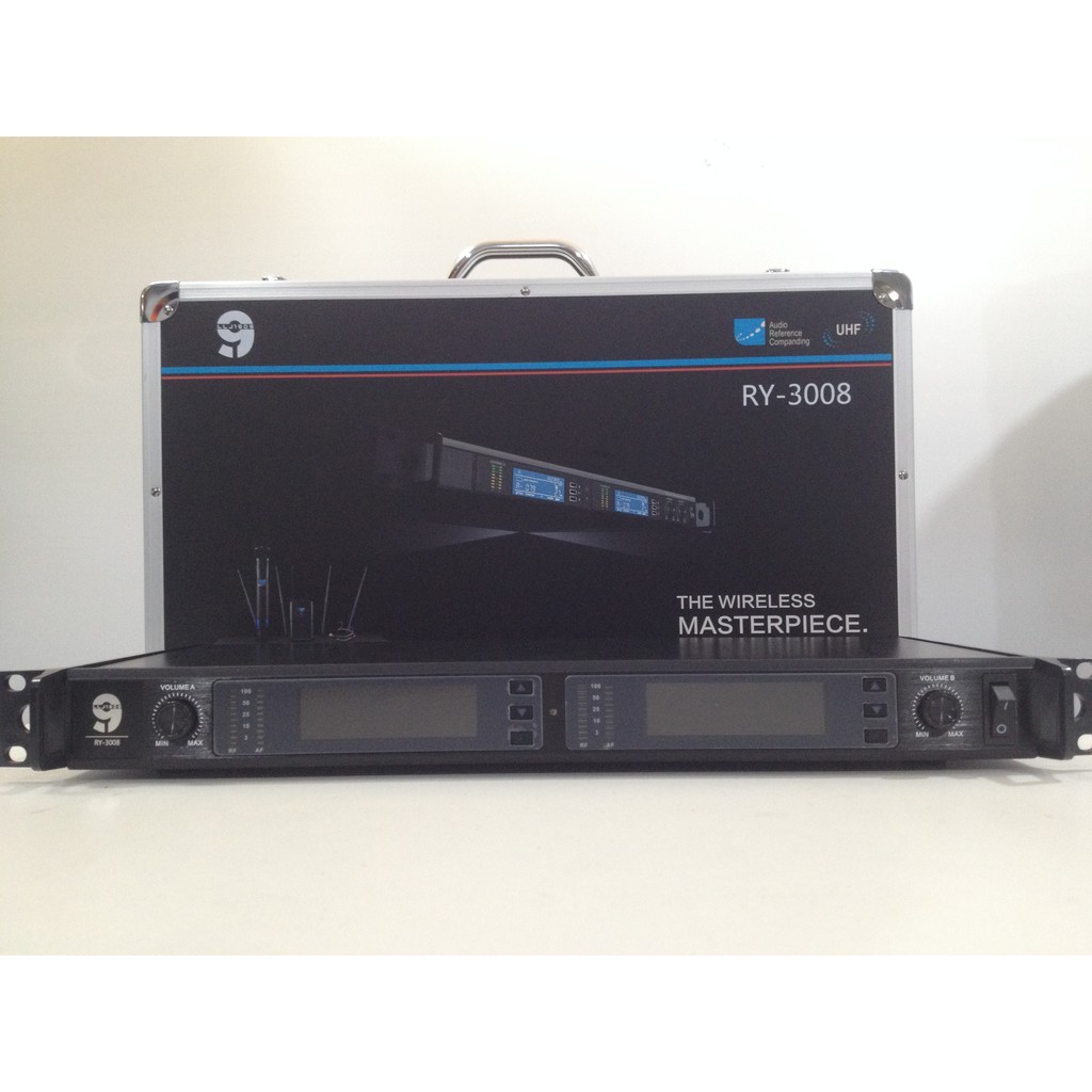 ไมค์ลอย Hot Rock ไมโครโฟนไร้สาย Rolland 9 LLJ 1909 RY-3008 Wireless Microphone UHF ชุดไมค์ลอย 4 เสา 