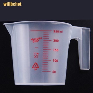 (Kitchenware) Willbehot ถ้วยตวงพลาสติกใส 250