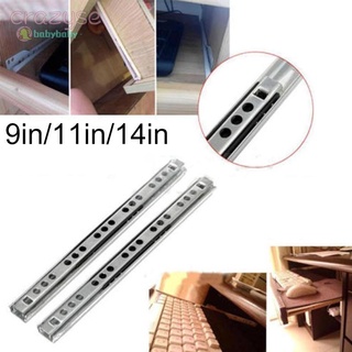 【CRAZYSPE】Drawer Runner Cold Plate Furniture Groove Ball Mini Rail Side Slide 2pcs Bearing