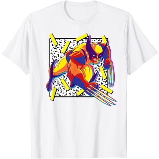 ผ้าฝ้ายคอกลมเสื้อยืด ลาย Marvel X-Men Wolverine 90s สําหรับผู้ชาย และผู้หญิงfrom S-4XL