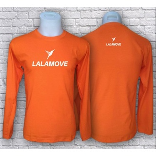 เสื้อแขนยาว LALAMOVE คอกลมผ้าคอตตอน100%ราคาถูก