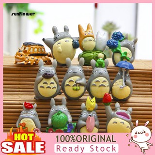 โมเดลตุ๊กตา Totoro เรซิ่นขนาดเล็ก 12 ชิ้น / ชุด