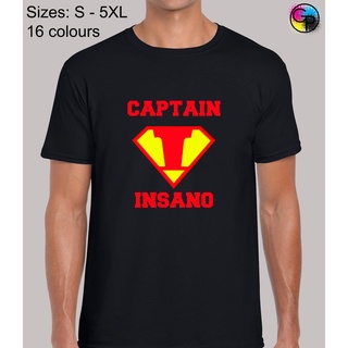 [COD]เสื้อยืด พิมพ์ลาย Capn Insano สไตล์ฮิปสเตอร์ คุณภาพสูง เป็นที่นิยม สําหรับเล่นกีฬาS-5XL