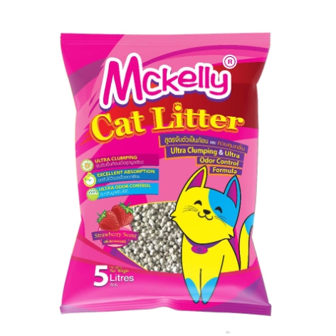 ทรายแมว Mckelly กลิ่นสตรอว์เบอร์รี่