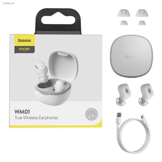 ▣✆◐[สินค้าพร้อมส่ง❗️] Baseus WM01 หูฟังบลูทูธ หูฟังไร้สาย True Wireless 5.0 TWS เบสแน่น หูฟัง Bluetooth Soundpeatsหูฟังe